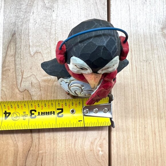 Jim Shore Mini Penguin Figurine With Ear Muffs & Red Scarf - Picture 8 of 10